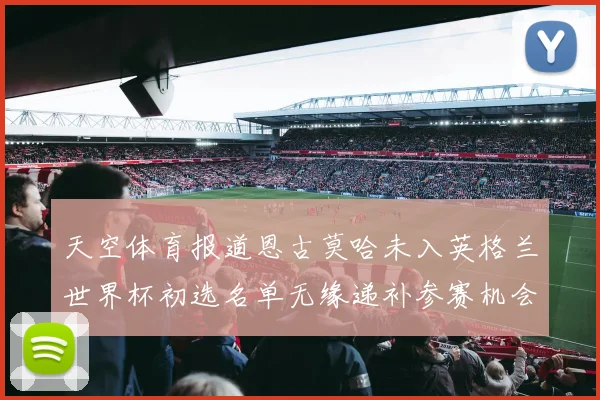 天空体育报道恩古莫哈未入英格兰世界杯初选名单无缘递补参赛机会